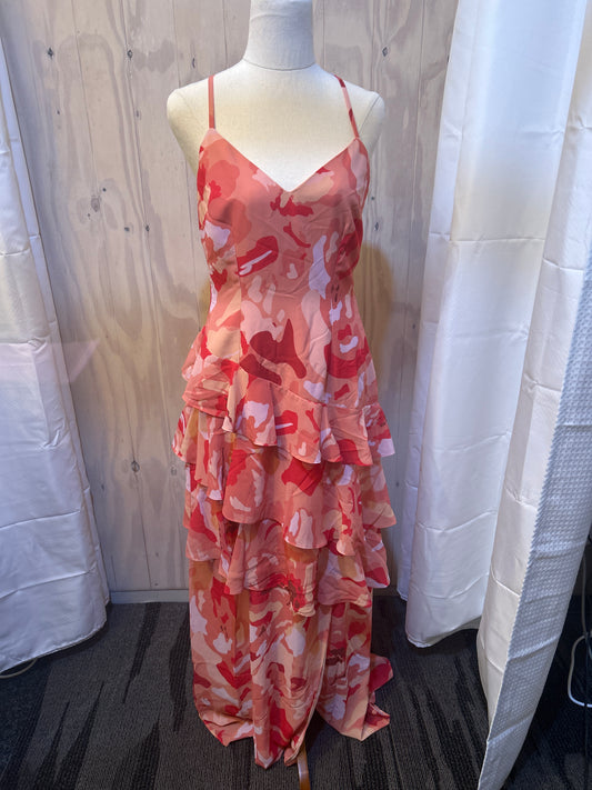 Rosé Romance- Ruffle Maxi Dress