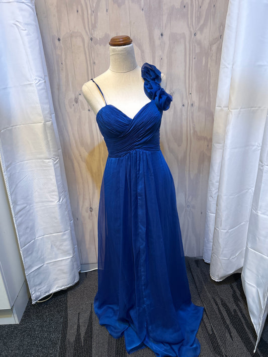 Sienna – Blue One-Shoulder Chiffon Gown
