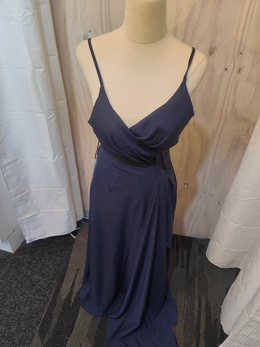Navy Tie-Back Gown
