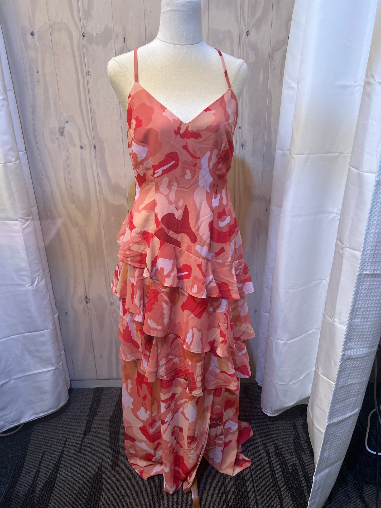 Rosé Romance- Ruffle Maxi Dress