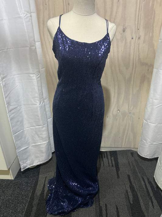 Starfire Navy Sequin Gown